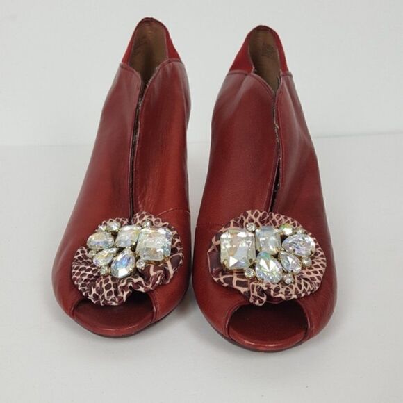 Poetic License Women's Toe High Heel Red Size EU 38 Retro - Picture 6 of 6